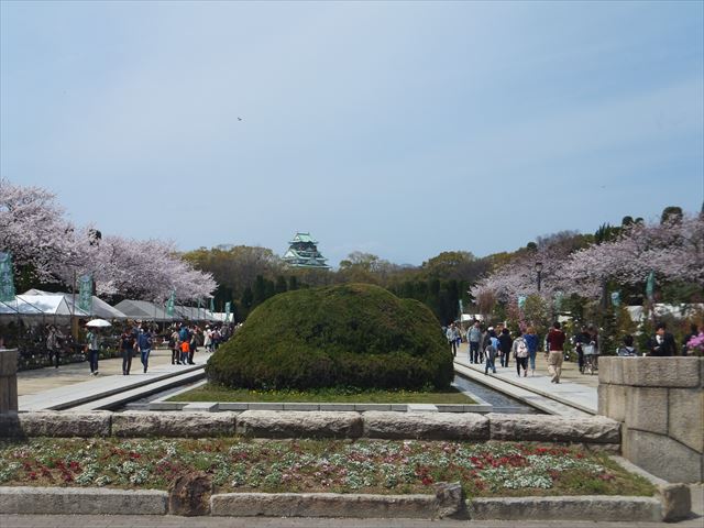 大阪城公園森ノ宮駅すぐの桜