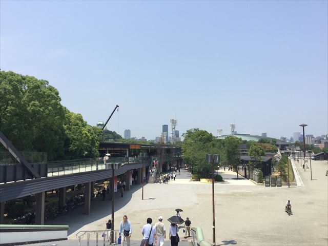 JR大阪城公園駅から見るジョーテラスオオサカ