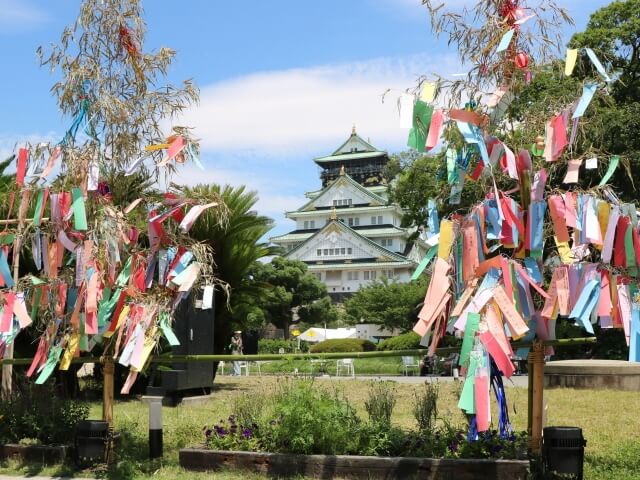 大阪城の七夕