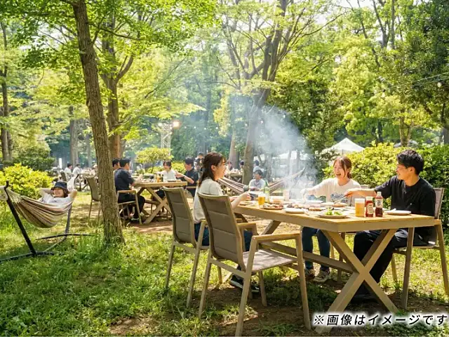 「大阪城 森のバーベキュー」Aゾーンの座席一例