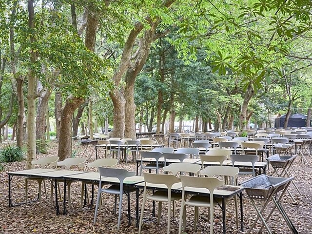 「大阪城 森のバーベキュー]
Bゾーンの座席一例